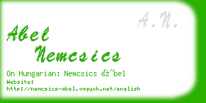 abel nemcsics business card